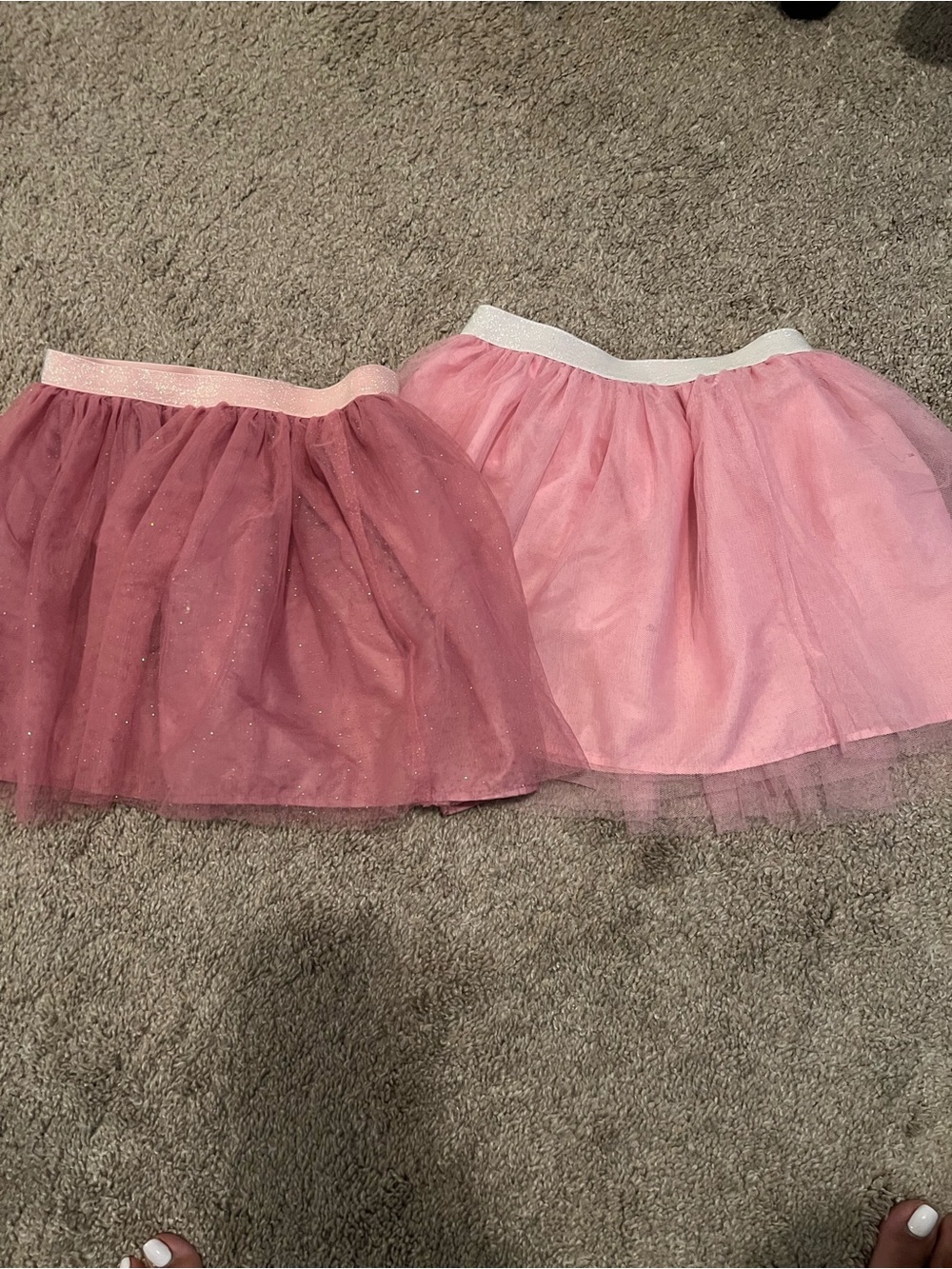 Girls' Pink Tulle Skirt Duo